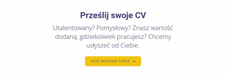 Prześlij swoje CV Kreator witryn internetowych HTML