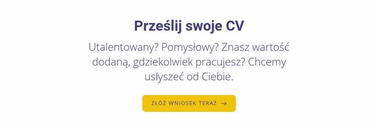 Prześlij swoje CV Szablon HTML5