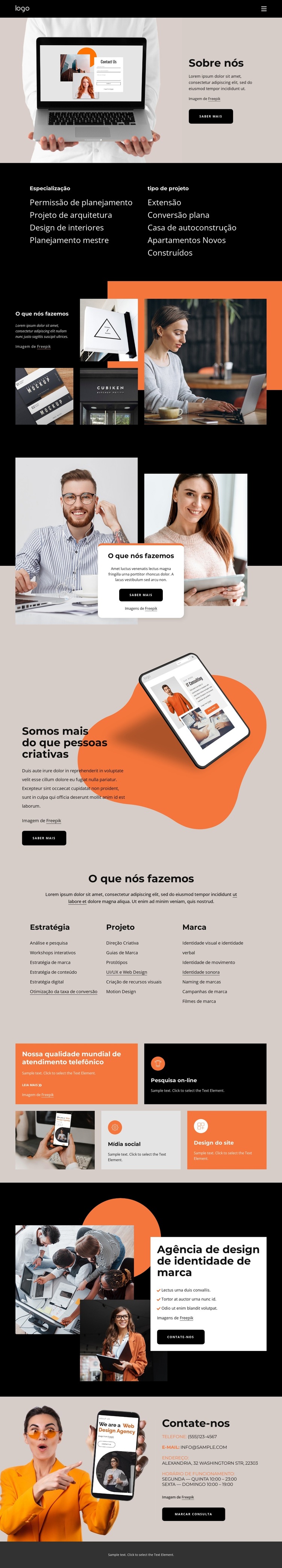 Desenvolvimento web personalizado Modelo de site