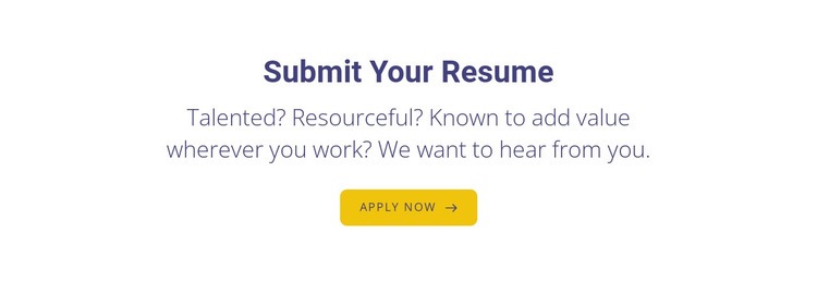 Submit your resume Squarespace Template Alternative