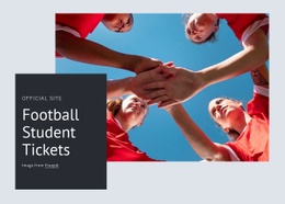 Football Student Tickets - Web Page Template
