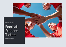 Football Student Tickets - Functionality Homepage Design