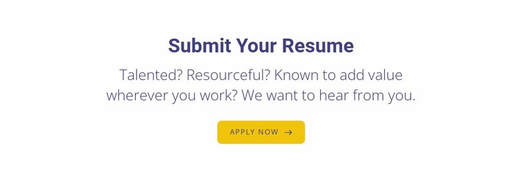 Submit your resume Wix Template Alternative