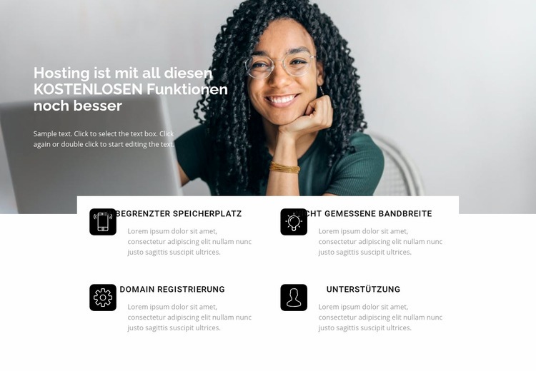 Starten Sie mit der kostenlosen Version Website-Modell