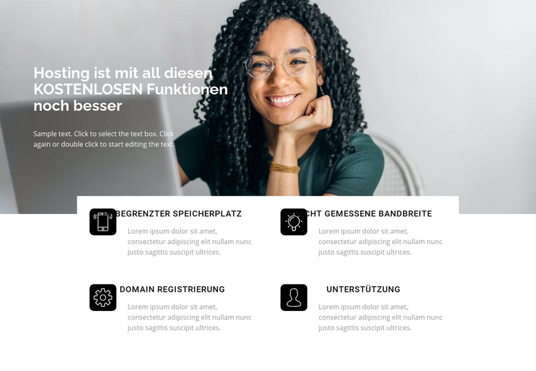 Starten Sie mit der kostenlosen Version Website-Vorlage