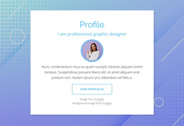 Designer Profile - Free One Page Website