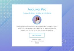 Página De Destino Incrível Para Perfil De Designer