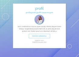 Tasarımcı Profili - Ücretsiz Web Sitesi Şablonu