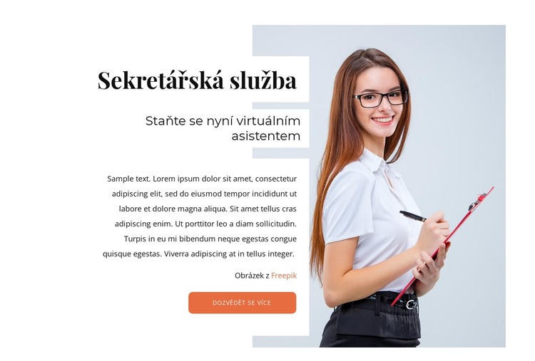 Online sekretářská služba Šablona HTML