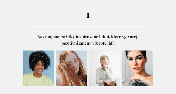 Galerie s krásnými lidmi Šablona HTML