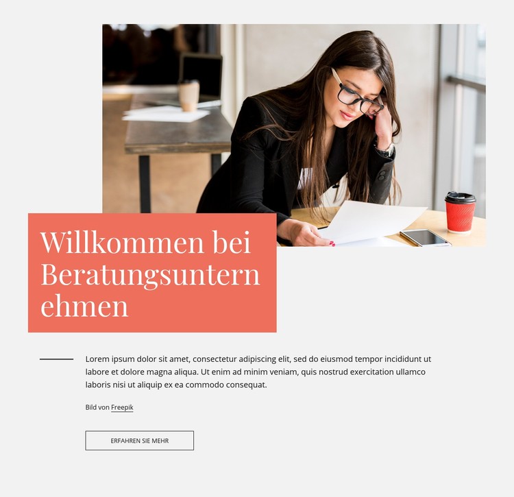 Willkommen bei Beratungsunternehmen CSS-Vorlage