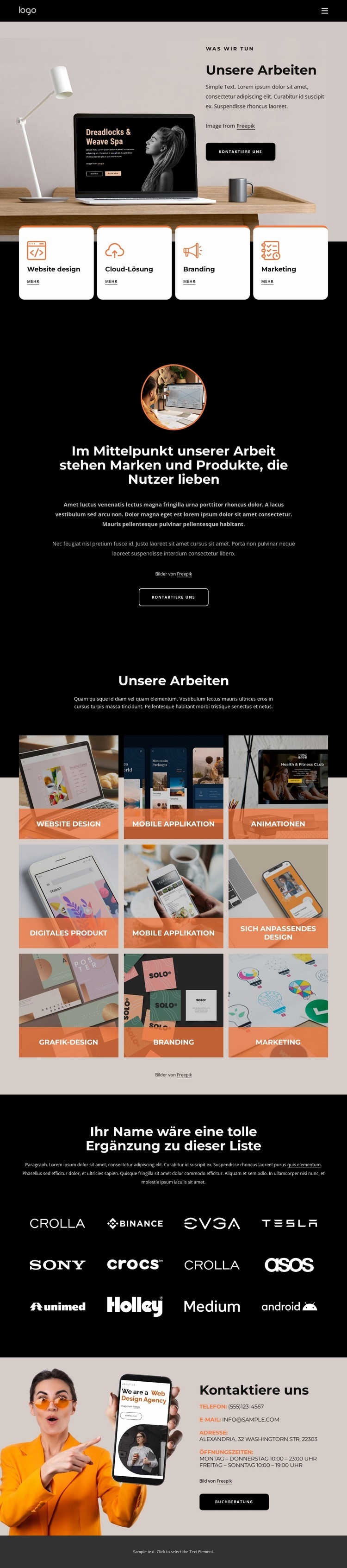 Qualität und attraktive Designs HTML Website Builder