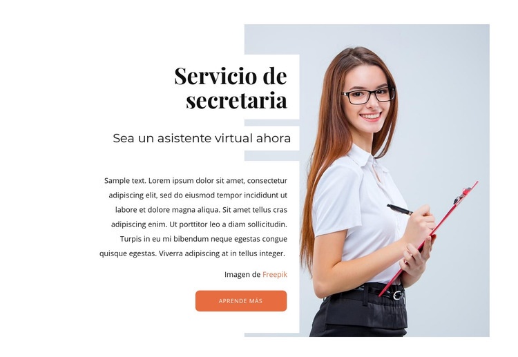 Servicio de secretaria online Plantilla