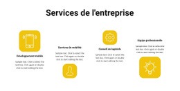 Services De Notre Entreprise - Design HTML Page Online