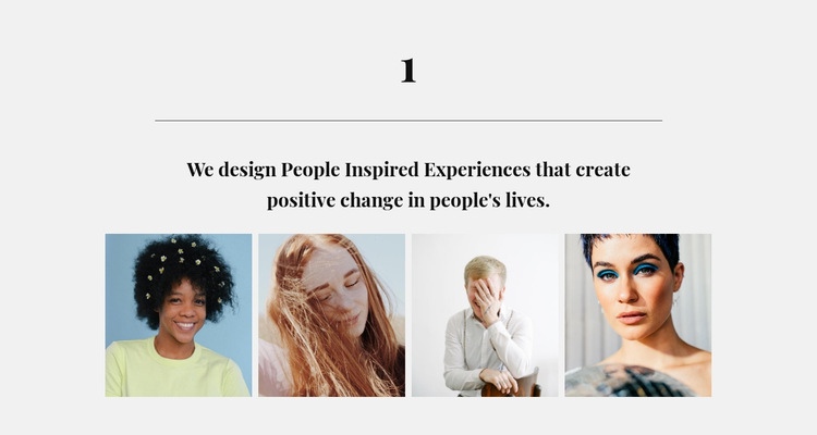 Gallery with beautiful people Homepage Design