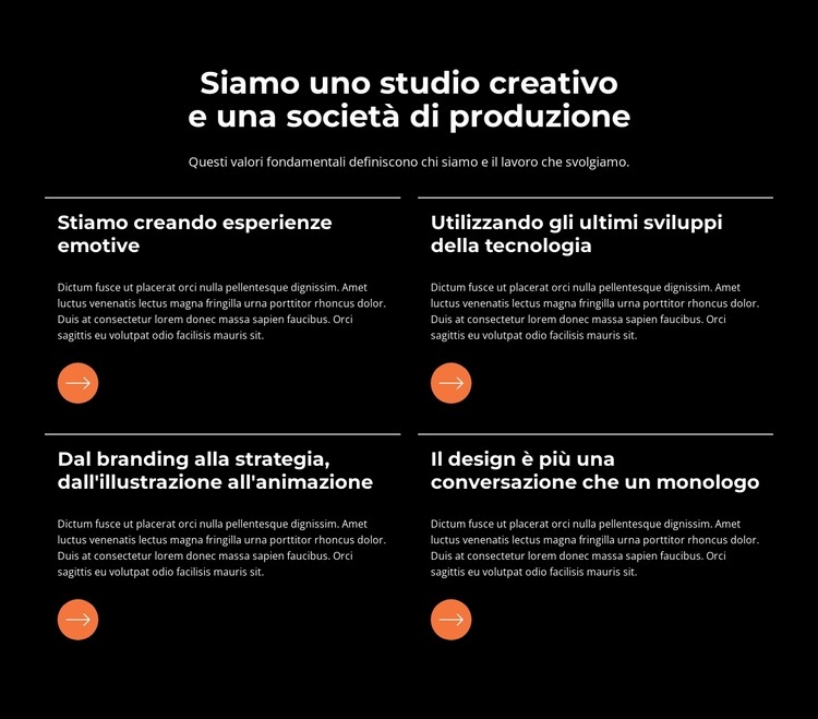 Stiamo creando esperienze emotive volte a migliorare i risultati Mockup del sito web