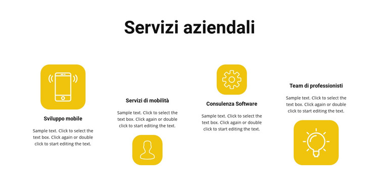 Servizi della nostra azienda Modello HTML