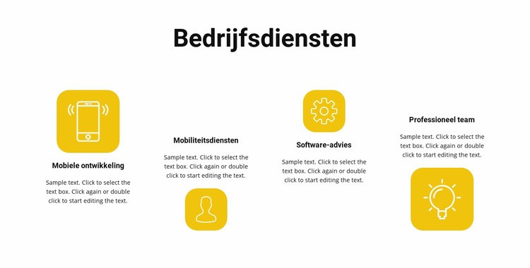 Diensten van ons bedrijf Html Website Builder