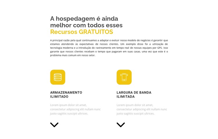 Duas direções importantes Template CSS