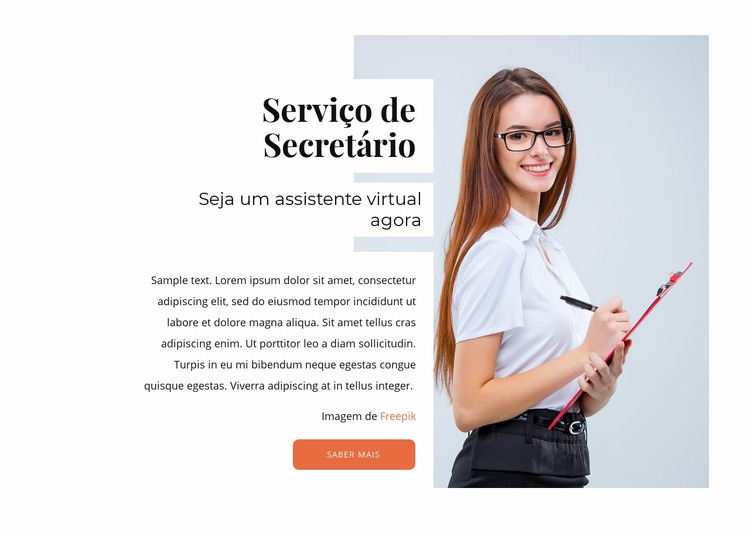 Serviço de secretaria online Modelo