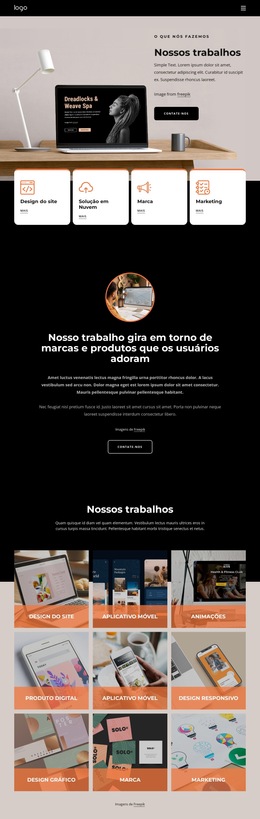 Designs Atraentes E De Qualidade - Modelo De Design De Site