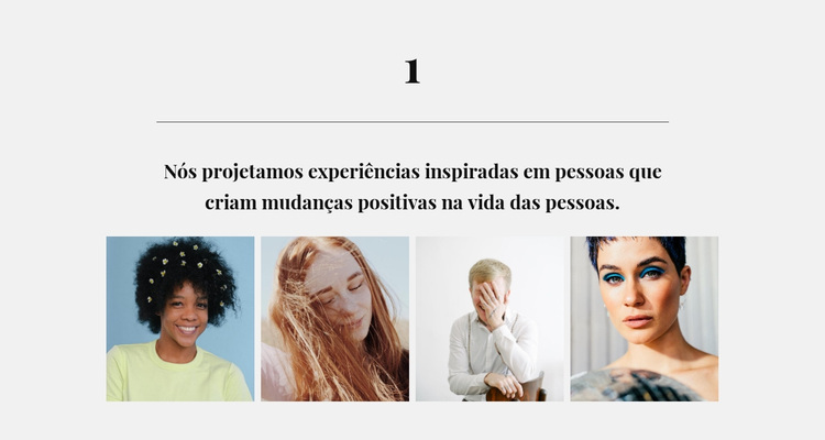 Galeria com gente bonita Tema WordPress