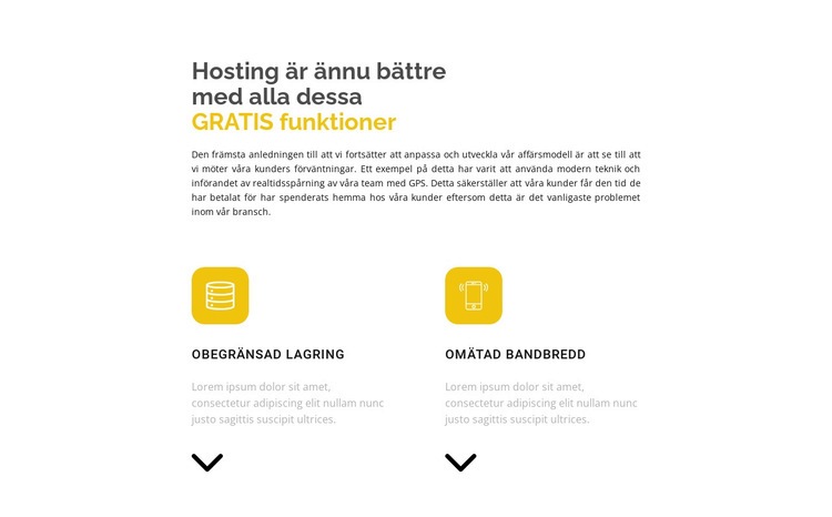 Två viktiga riktningar CSS -mall