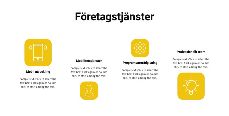 Tjänster av vårt företag WordPress -tema