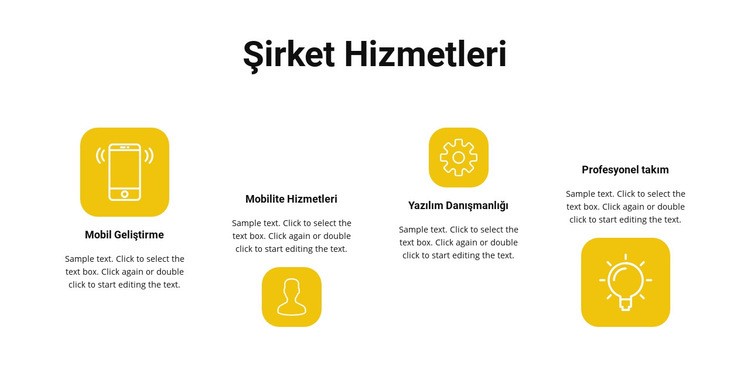 Firmamızın Hizmetleri Açılış sayfası