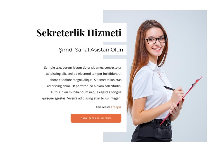 Çevrimiçi sekreterlik hizmeti Web sitesi tasarımı