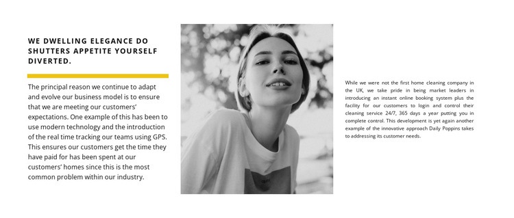 Dva texty a fotografie Html Website Builder