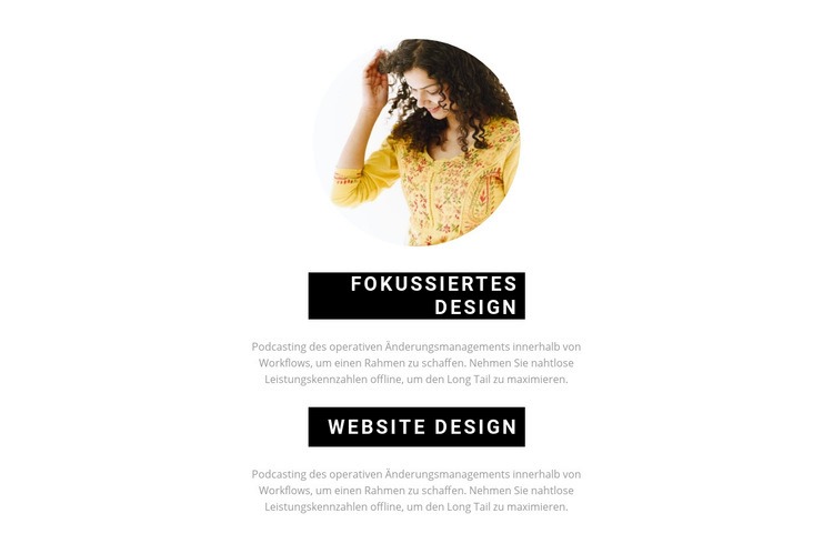 Kreation eines einzigartigen Designs Website design