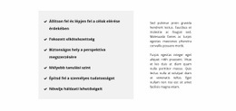Lista És Szöveg - HTML- És CSS-Sablon