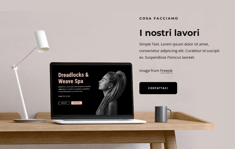 Il design è ovunque Mockup del sito web