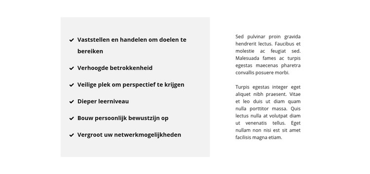 Lijst en tekst CSS-sjabloon