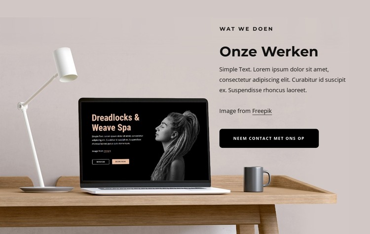 Ontwerp is overal HTML-sjabloon