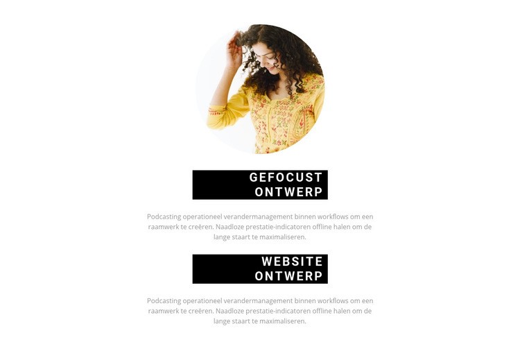 Creatie van een uniek ontwerp Website mockup