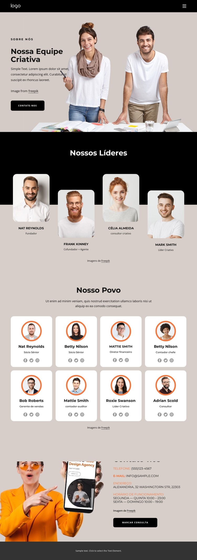 Criamos experiências pelas quais as marcas vivem Template CSS