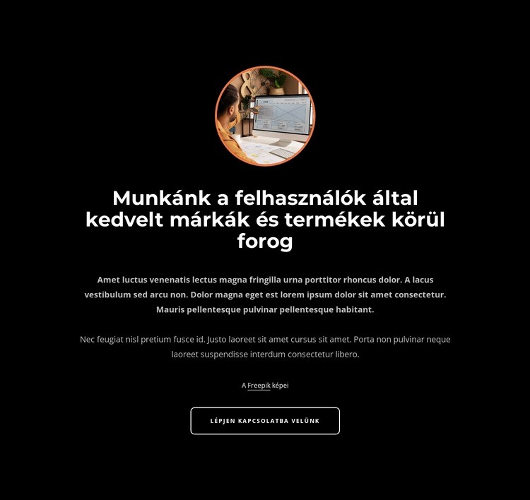 Munkánk a márkák körül forog WordPress Téma