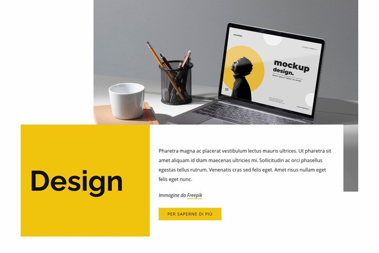 Design ed elastico Mockup del sito web