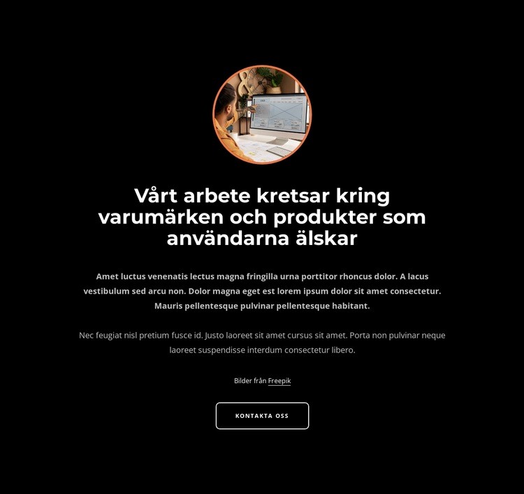 Vårt arbete kretsar kring varumärken WordPress -tema