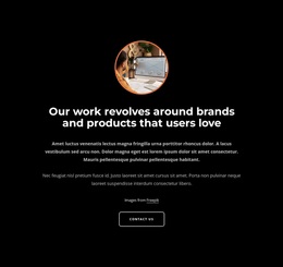 Our Work Revolves Around Brands - Website Design Inspiration