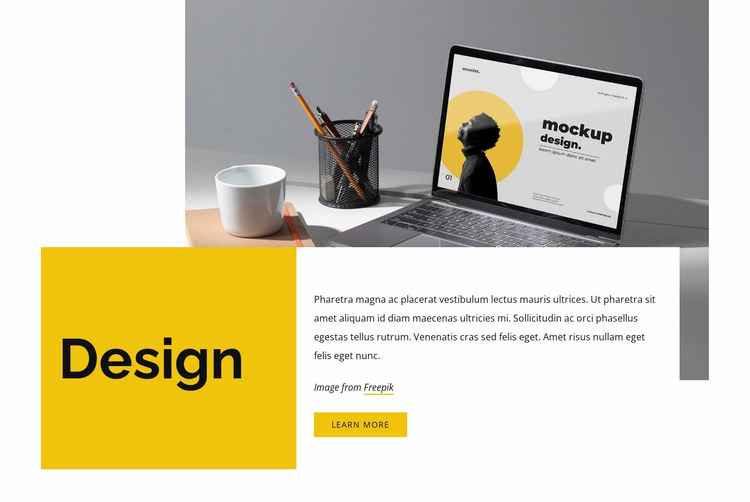 Design and stretchy Website Mockup