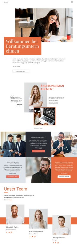 Beratungsunternehmen - HTML Layout Builder
