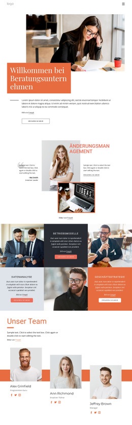 Beratungsunternehmen – Responsive HTML5-Vorlage