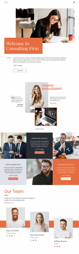 Consulting Firm - HTML Layout Builder