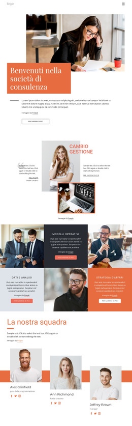 Società Di Consulenza - Modello HTML5 Reattivo