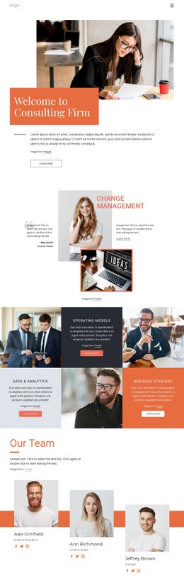 Consulting Firm - Responsive Web Page