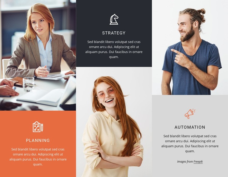 Strategy and consulting Web Page Design