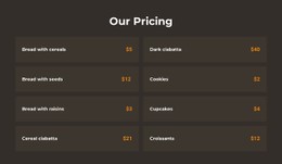 Bakery Pricing Premium Template